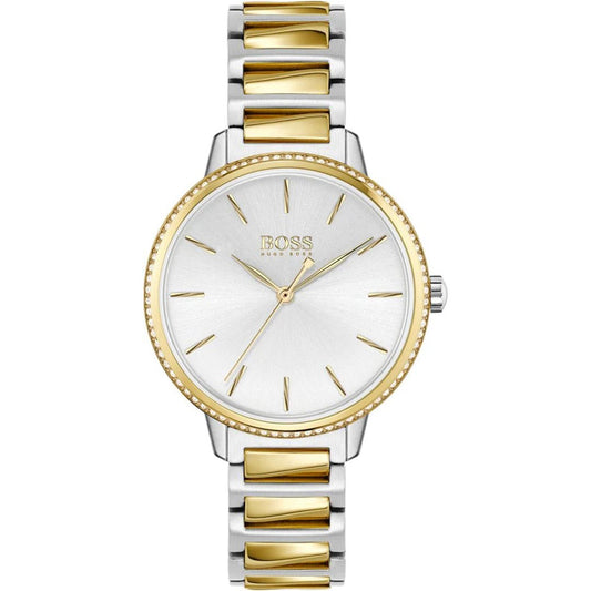 Hugo Boss Damenuhr Womens 1502568 Signature Two Tone Stainless Steel Analog Watch – HB1502568