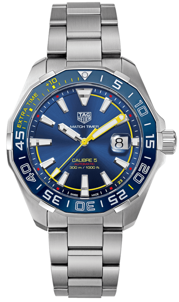 TAG Heuer Herrenuhr Aquaracer Caliber 5 Match Timer Shinji Kagawa Edition Blue Dial Silver Steel Strap Watch For Men Way201h Ba0927 – WAY201H.BA0927